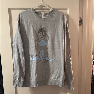 Gray Sweatshirt with Eeyore Print